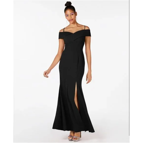 Nightway cold cheap shoulder gown